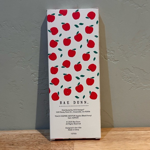 Rae Dunns  Apple For The Teacher Box Set of 5 Gel Pens. Brand New In Box. - Picture 4 of 4